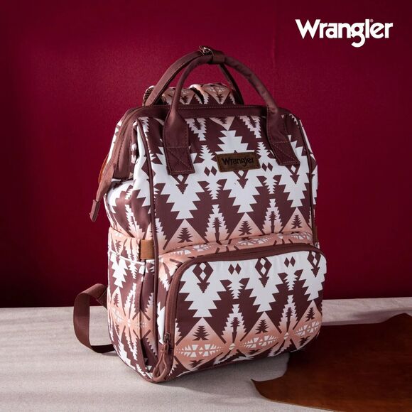 WG2204-9110 Wrangler Aztec Printed Callie Backpack - Brown main image 9